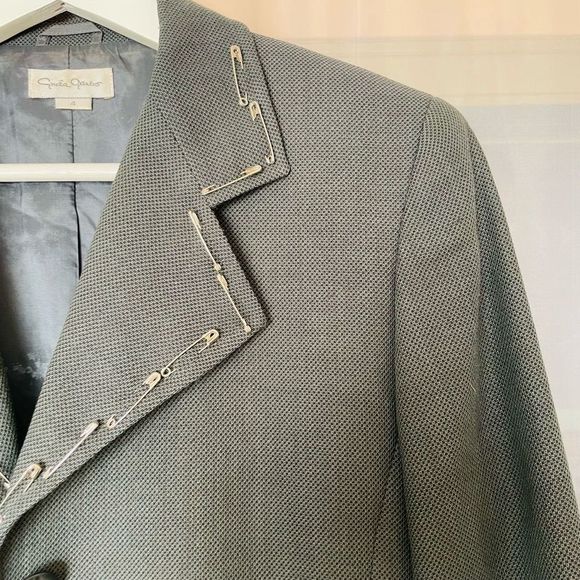 Cropped Punk blazer with frayed hem size S - Picture 3 of 3